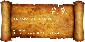 Halvax Vilibald névjegykártya